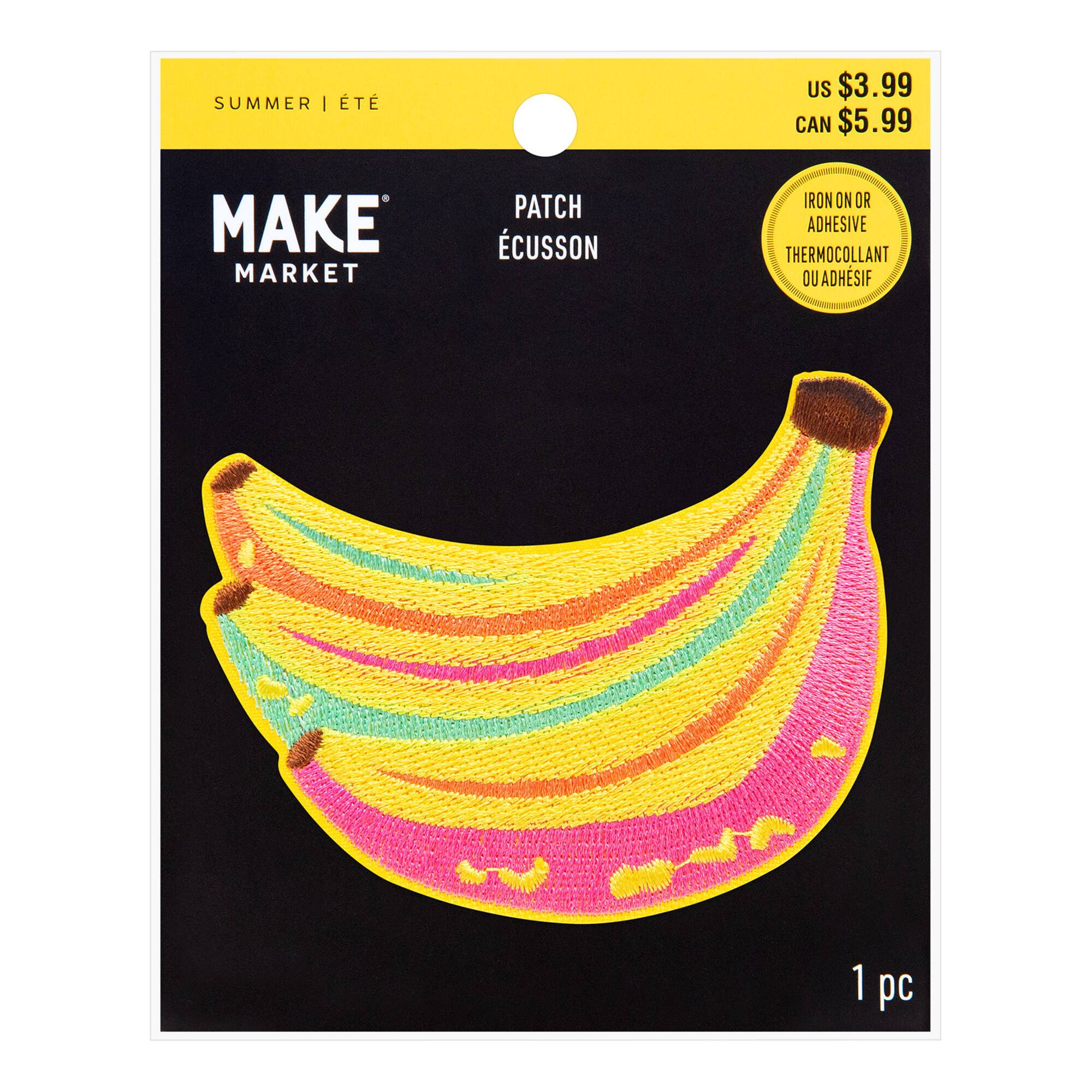Summer Bananas Iron-On & Adhesive Embroidered Patch by Make Market®
